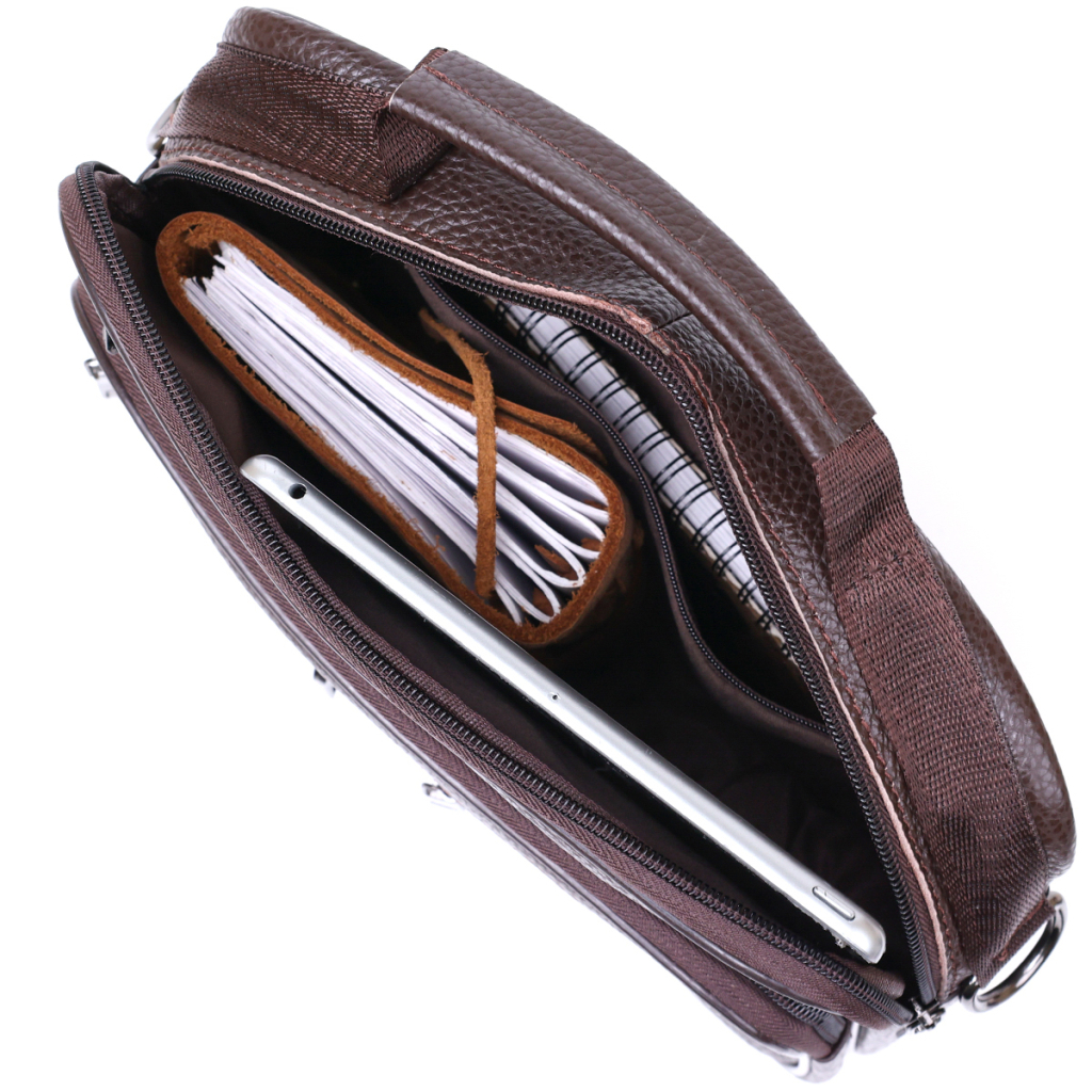 Сумка Vintage Шкіряна чоловіча Коричнева (20670) - зображення 7