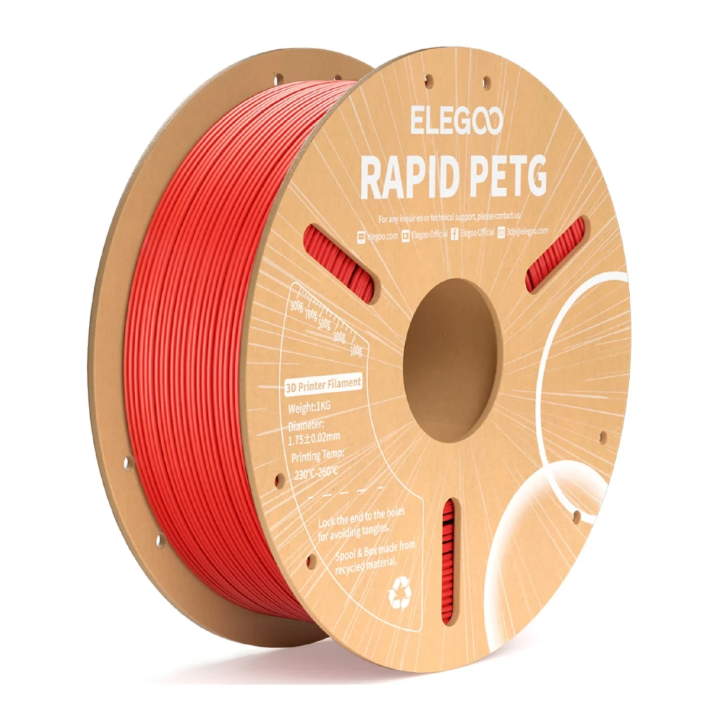 Пластик для 3D-принтера ELEGOO Rapid PETG 1кг, 1.75мм, red (50.203.0218) - зображення 1