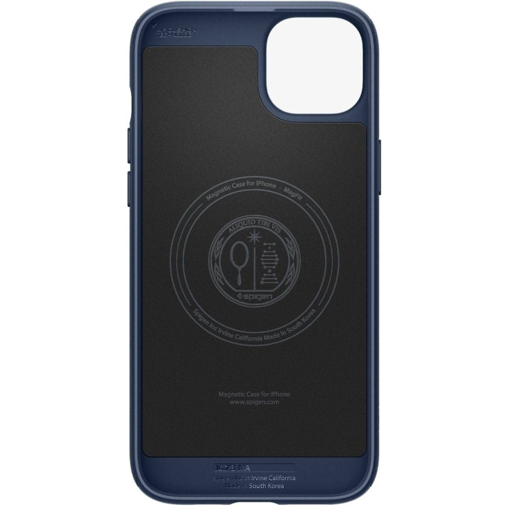 Чохол до мобільного телефона Spigen Apple iPhone 15 Plus Mag Armor MagFit Navy Blue (ACS06672) - зображення 3