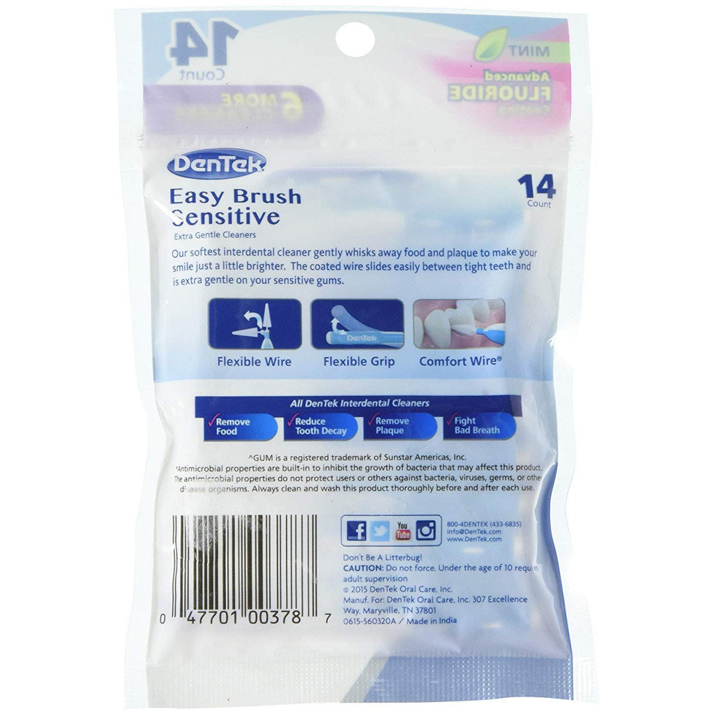 Щітки для міжзубних проміжків DenTek Зручне очищення Екстра-м'які 14 шт. (047701003787) - зображення 2