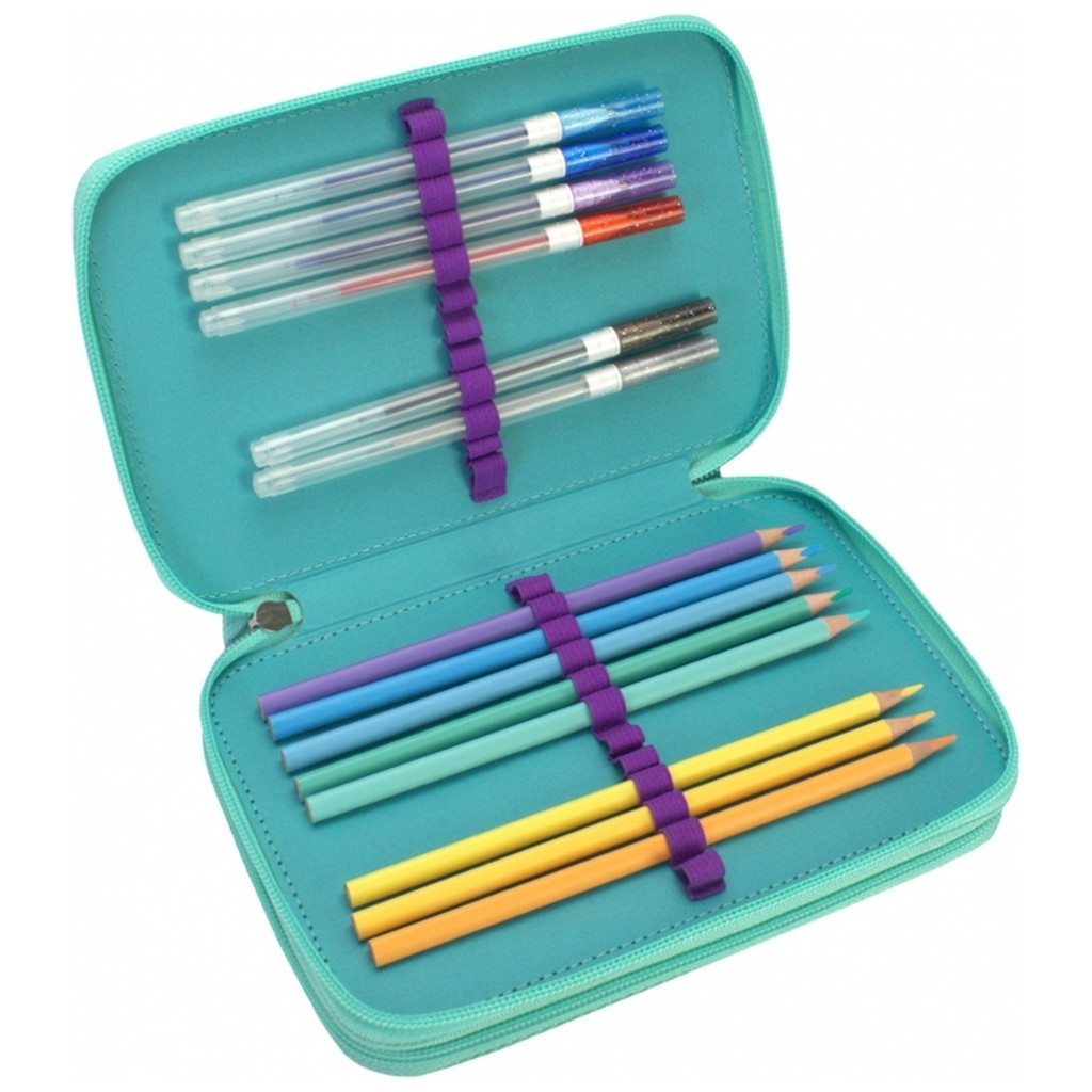 Пенал Cool For School 2 відділення з відворотами Фіолетовий (CF87279) - зображення 2