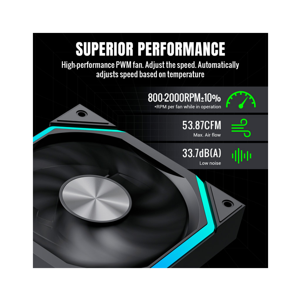 Кулер до корпусу Gamemax FN12A-N2-R - зображення 7
