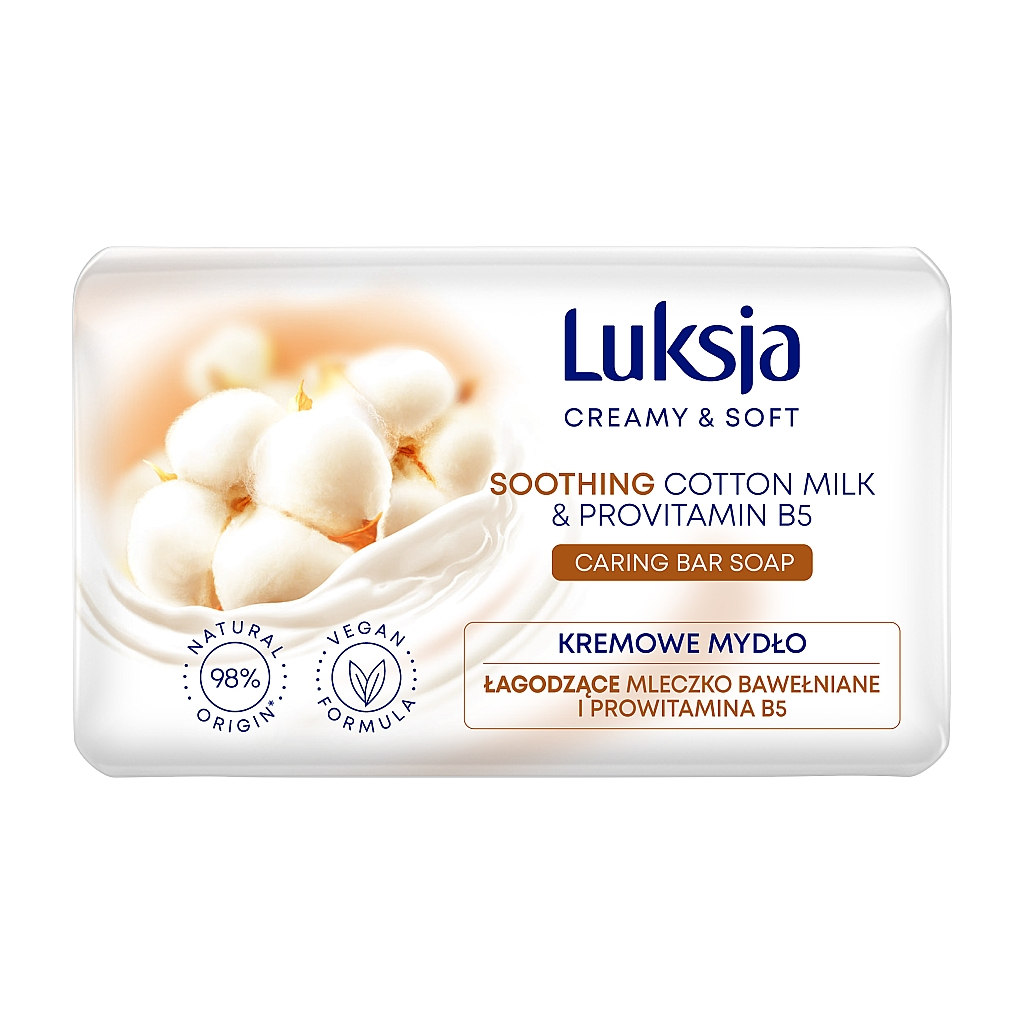 Тверде мило Luksja Cotton milk & Provitamin B5 90 г (5900998006280/5900536348735) - зображення 1