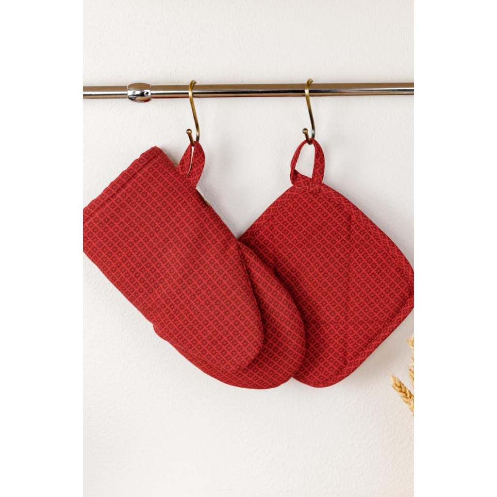 Кухонна прихватка Прованс Рукавичка Merry Christmas червона (031461) - зображення 3