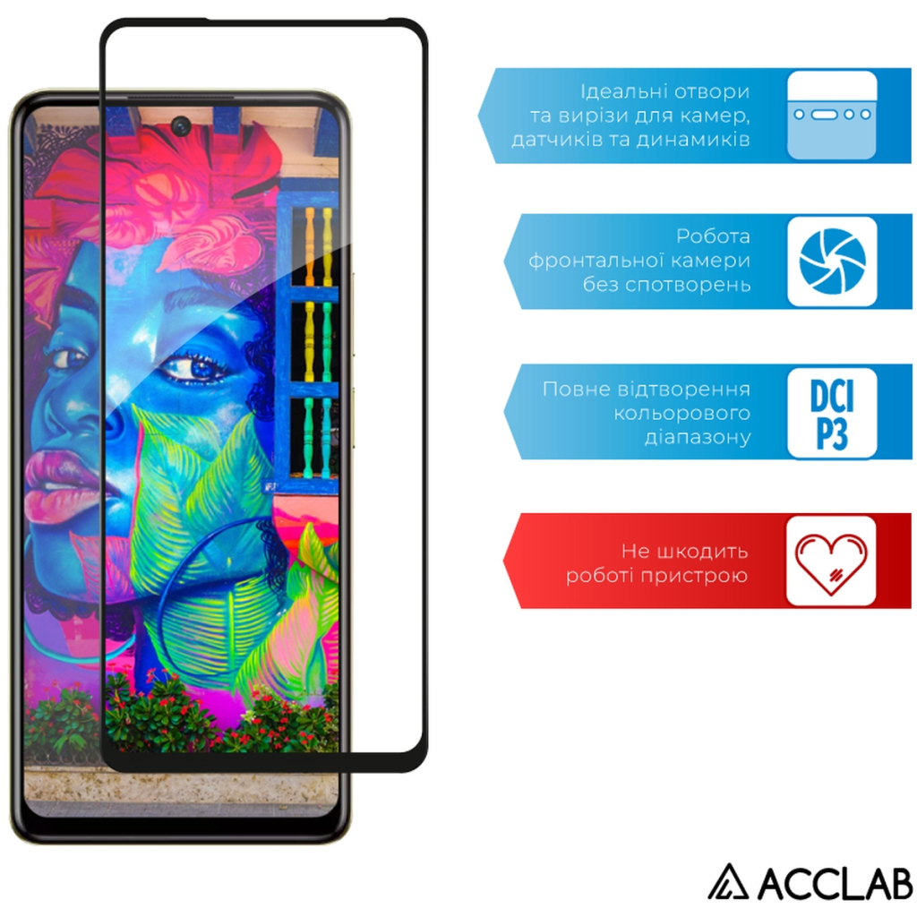 Скло захисне ACCLAB Full Glue Infinix Hot 40 Pro Black (1283126589225) - зображення 5