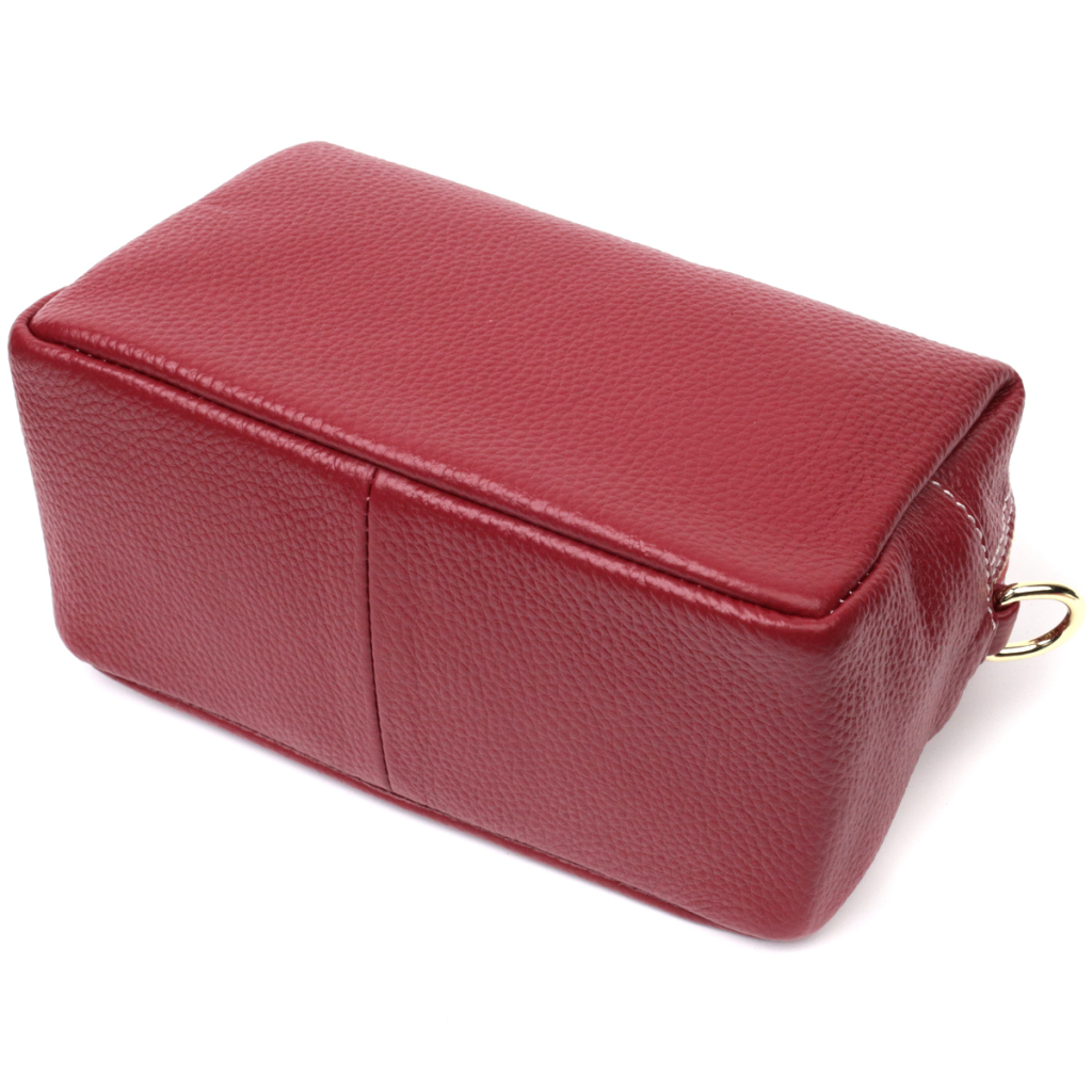 Сумка Vintage Жіноча з двома ременями з натуральної шкіри Бордова (22274) - зображення 5