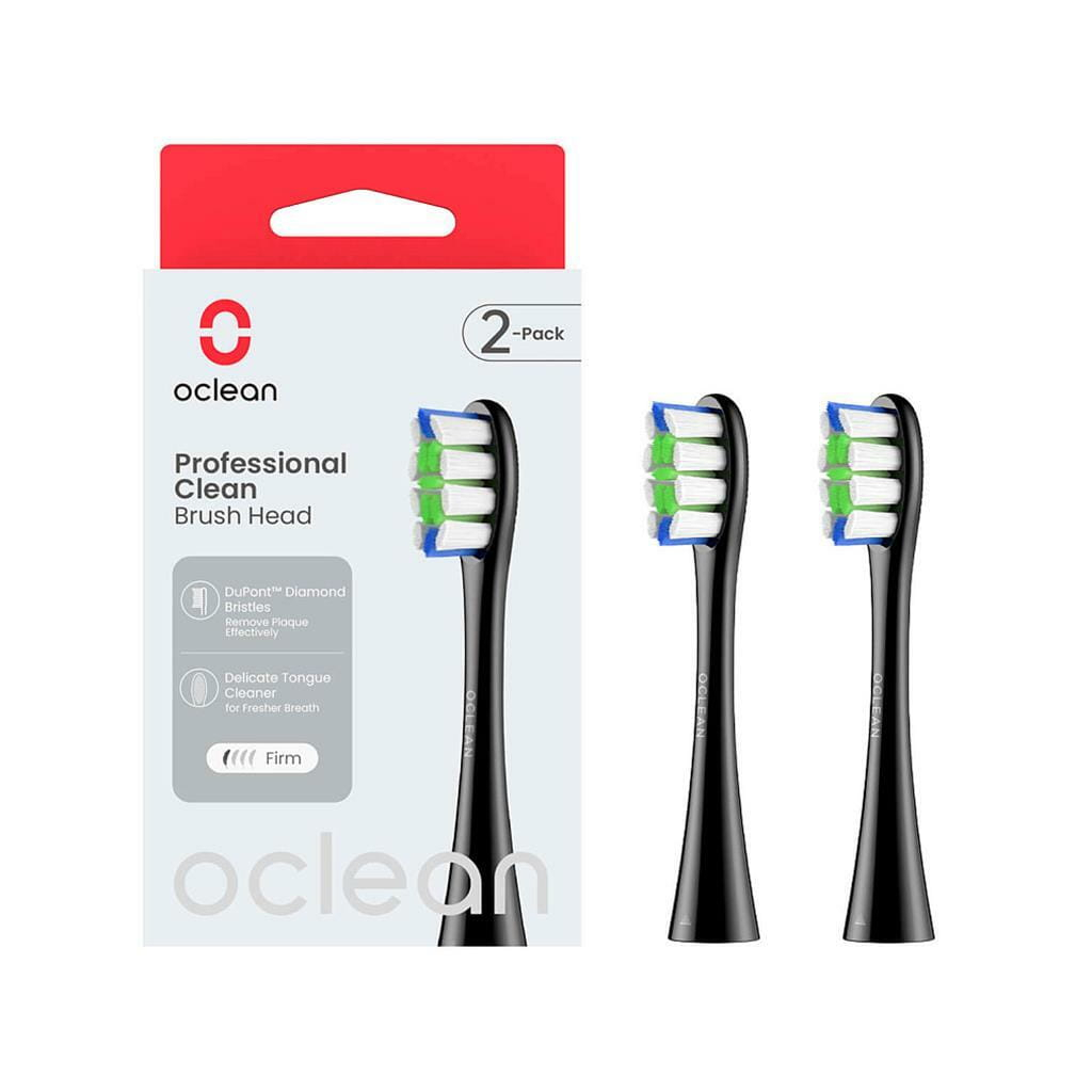 Насадка для зубної щітки Oclean P1C5 B02 Professional Clean Brush Head Black (2 шт) (6970810553857) - зображення 1