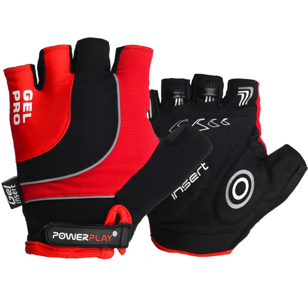 Велорукавиці PowerPlay 5015 Red L (5015_L_Red) - изображение 1