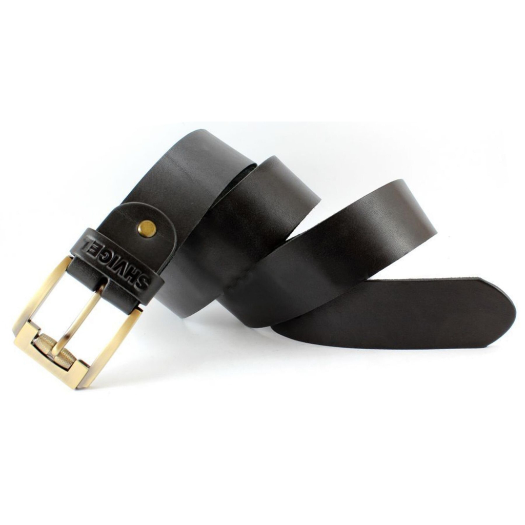 Ремінь Shvigel Шкіряний Чорний (00001) - зображення 2