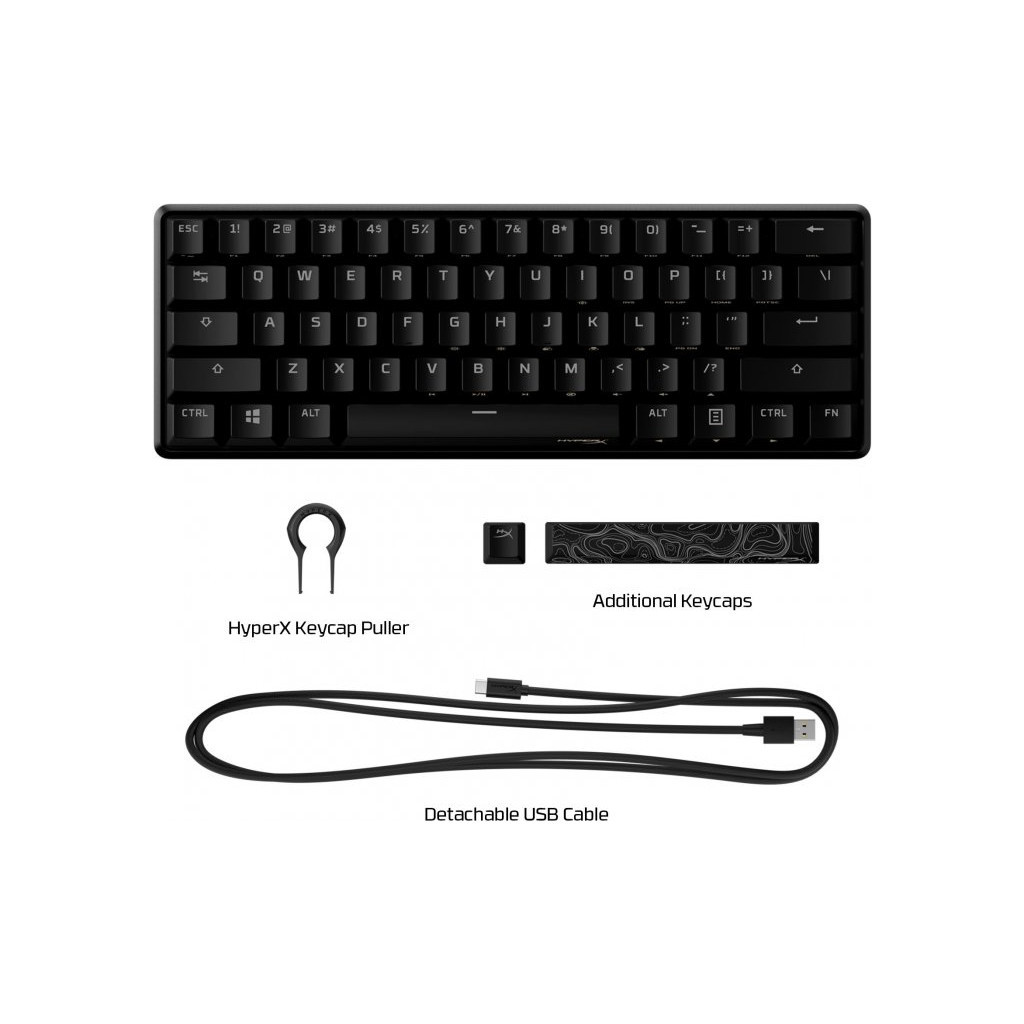 Клавіатура HyperX Alloy Origins 60 Black (4P5N0AA) - зображення 7