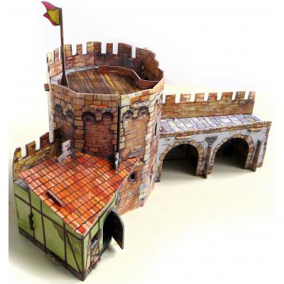 Збірна модель Умная бумага Кутова вежа серії Середньовічне місто (253) - зображення 2