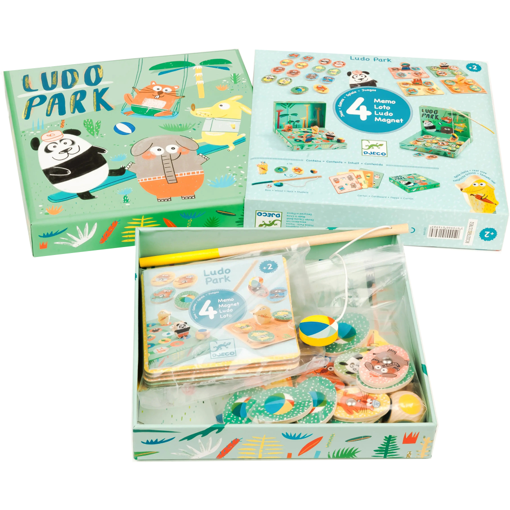 Настільна гра Djeco Набір ігор 4 в 1 Лудопарк (DJ01698) - зображення 2