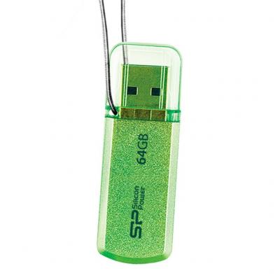 USB флеш накопичувач Silicon Power 64GB Helios 101 Green USB 2.0 (SP064GBUF2101V1N) - зображення 4
