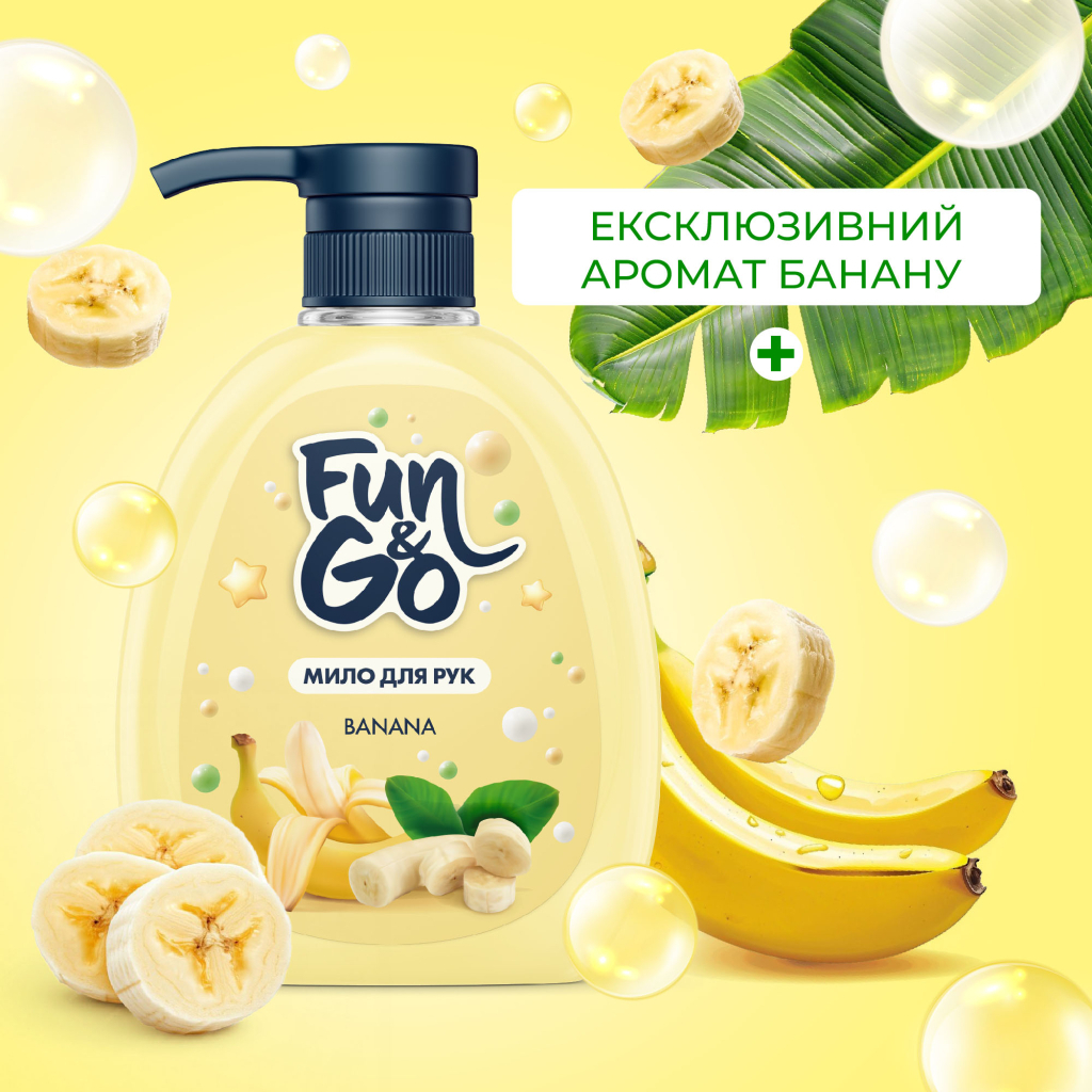 Рідке мило Fun&Go Banana 300 мл (4820204701789) - изображение 3