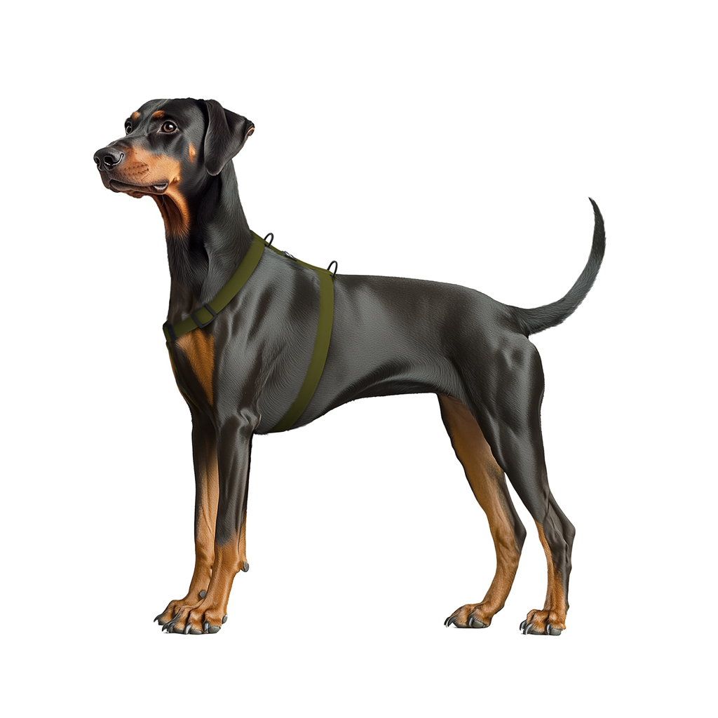 Шлея для собак WAUDOG Magnet анатомічна Н-подібна з QR-паспортом, магнітна пряжка-фастекс М хакі (262331) - зображення 5