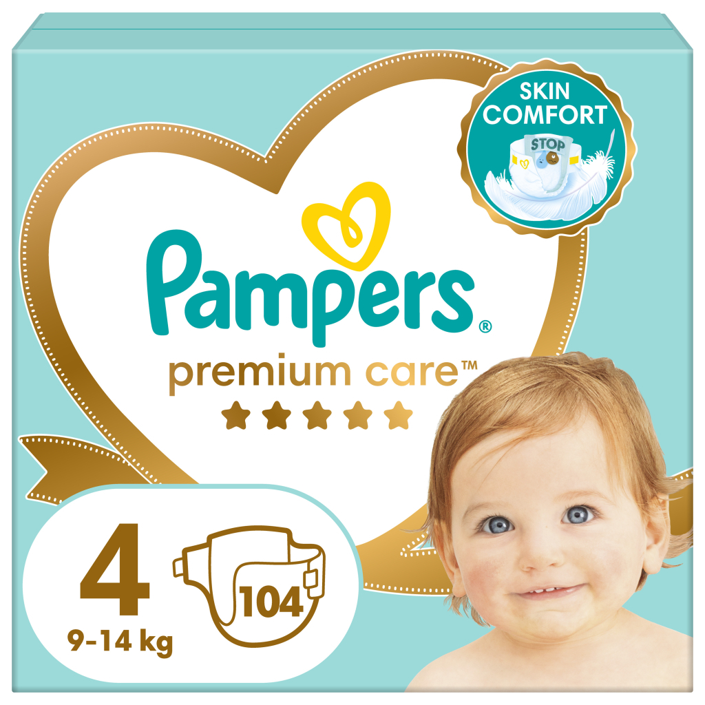 Підгузки Pampers Premium Care Maxi Розмір 4 (9-14 кг) 104 (4015400465447) - зображення 1