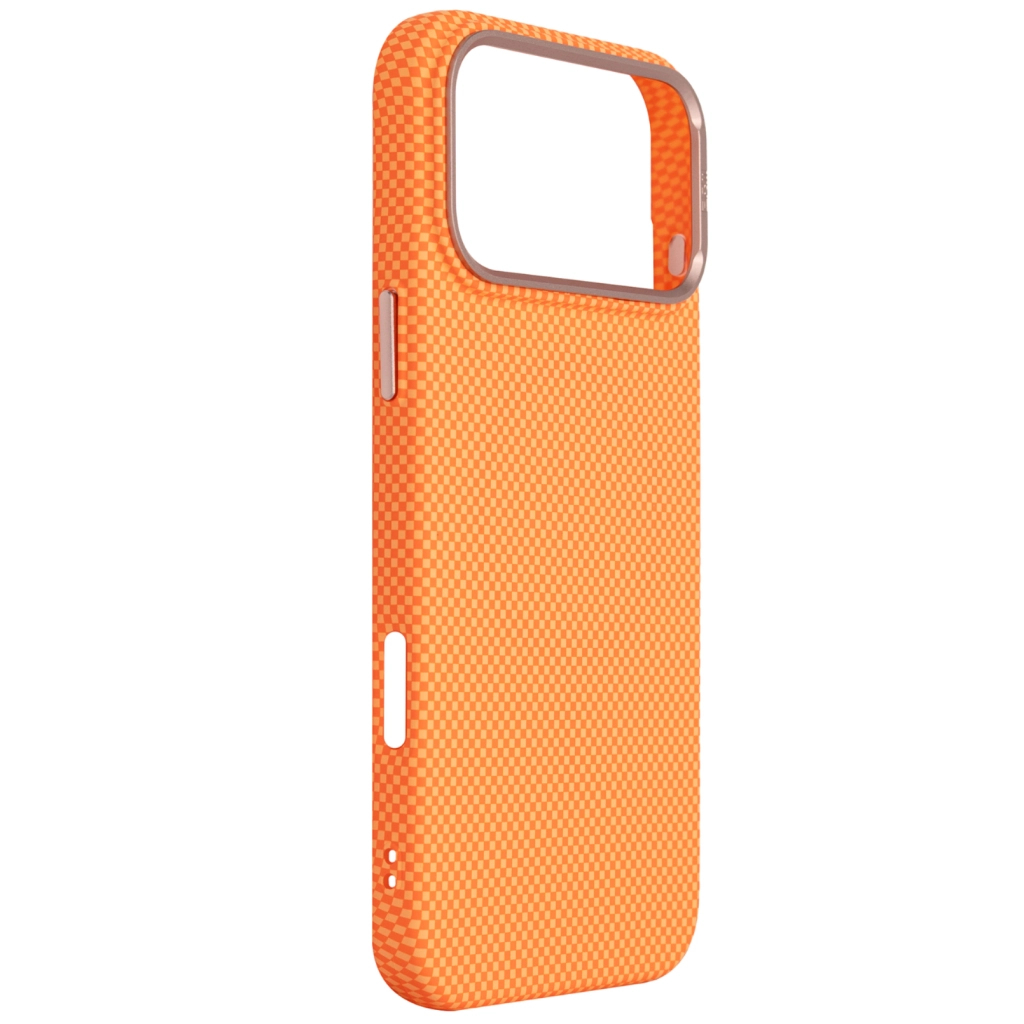 Чохол до мобільного телефона Armorstandart LikeCarbon2 SE MagCase Apple iPhone 17 Pro Max Kevlar Orange Rose Gold (ARM89169) - зображення 3