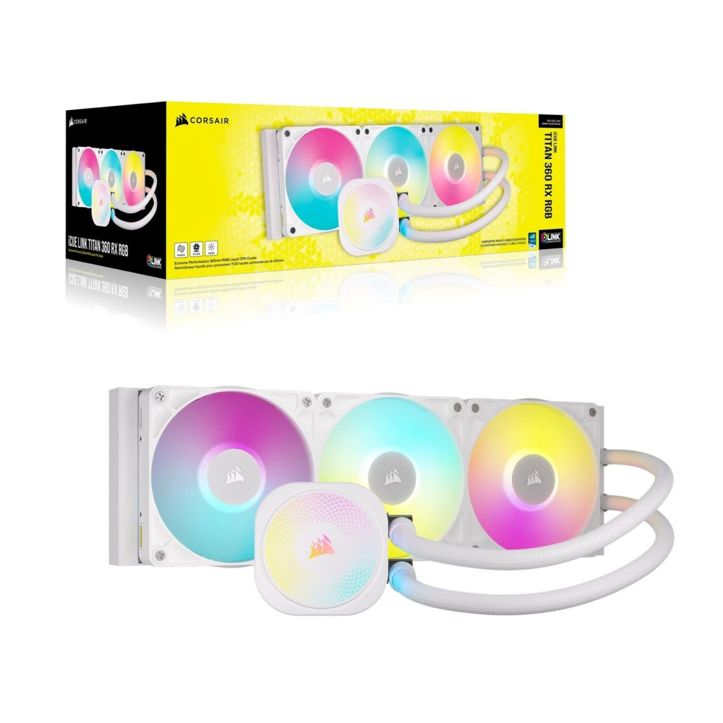 Система рідинного охолодження Corsair iCUE LINK TITAN 360 RX RGB White (CW-9061021-WW) - зображення 5