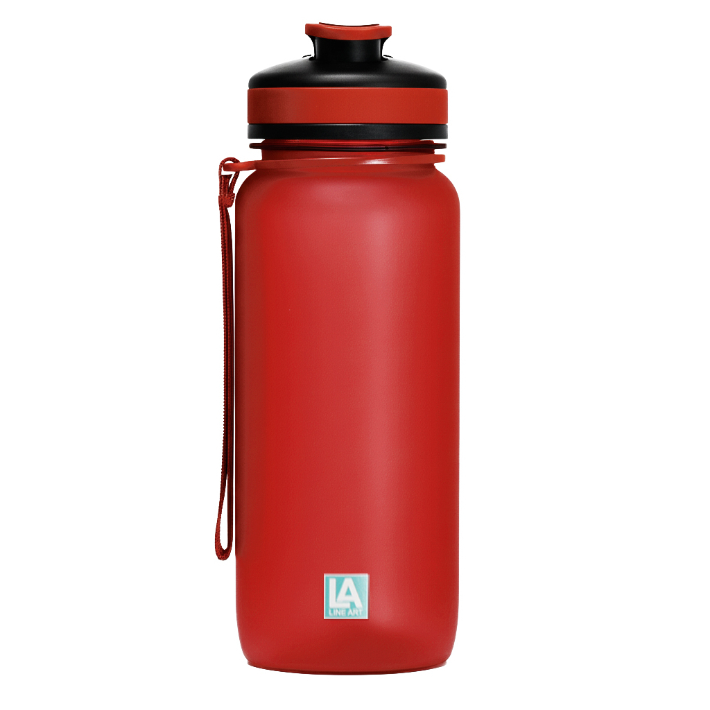 Пляшка для води Line Art Flores 650 мл червоний (60014218LA-02) - зображення 3