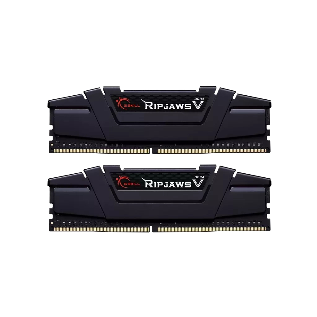 Модуль пам'яті для комп'ютера DDR4 8GB (2x4GB) 3200 MHz RIPJAWS V Black G.Skill (F4-3200C16D-8GVKB) - зображення 1