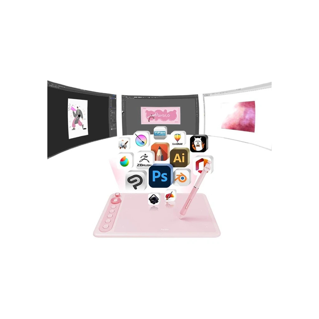 Графічний планшет Parblo Intangbo X7 Pink (INTANGBOX7P) - зображення 2