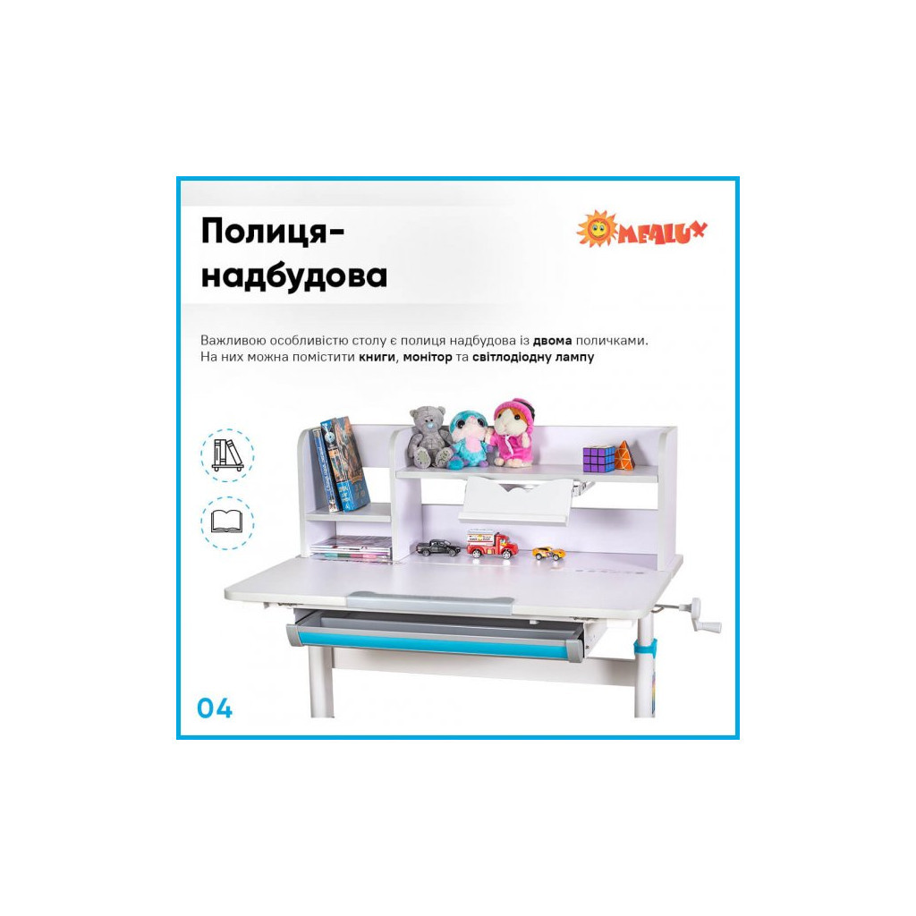 Парта зі стільцем Evo-kids Blue (BD-22 BL) - зображення 5