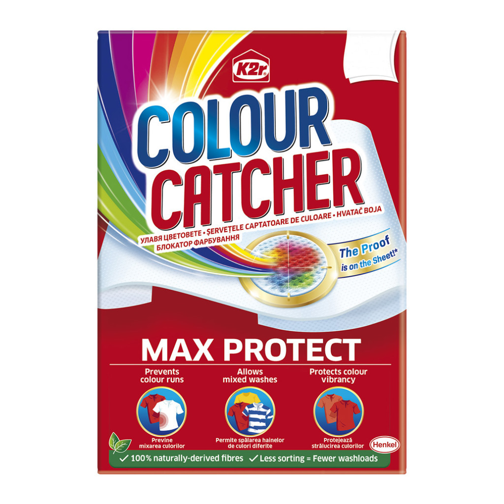 Серветки для прання K2r Colour Catcher кольоропоглинаючі 10 шт. (9000101528824/9000101015980) - изображение 1