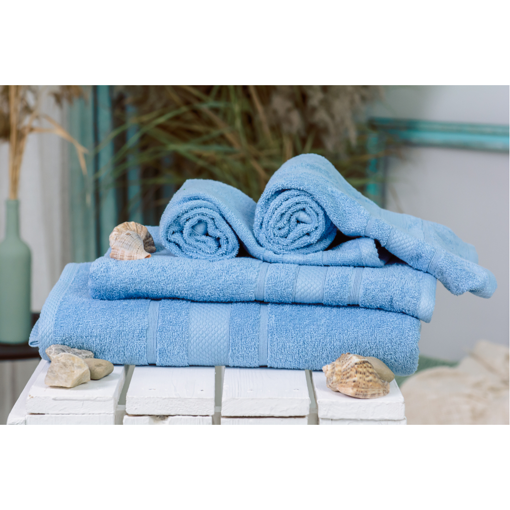 Рушник MirSon набір банних 5072 Elite SoftNess Cornflower 40х70, 50х90, 70x140 (2200003975642) - зображення 2