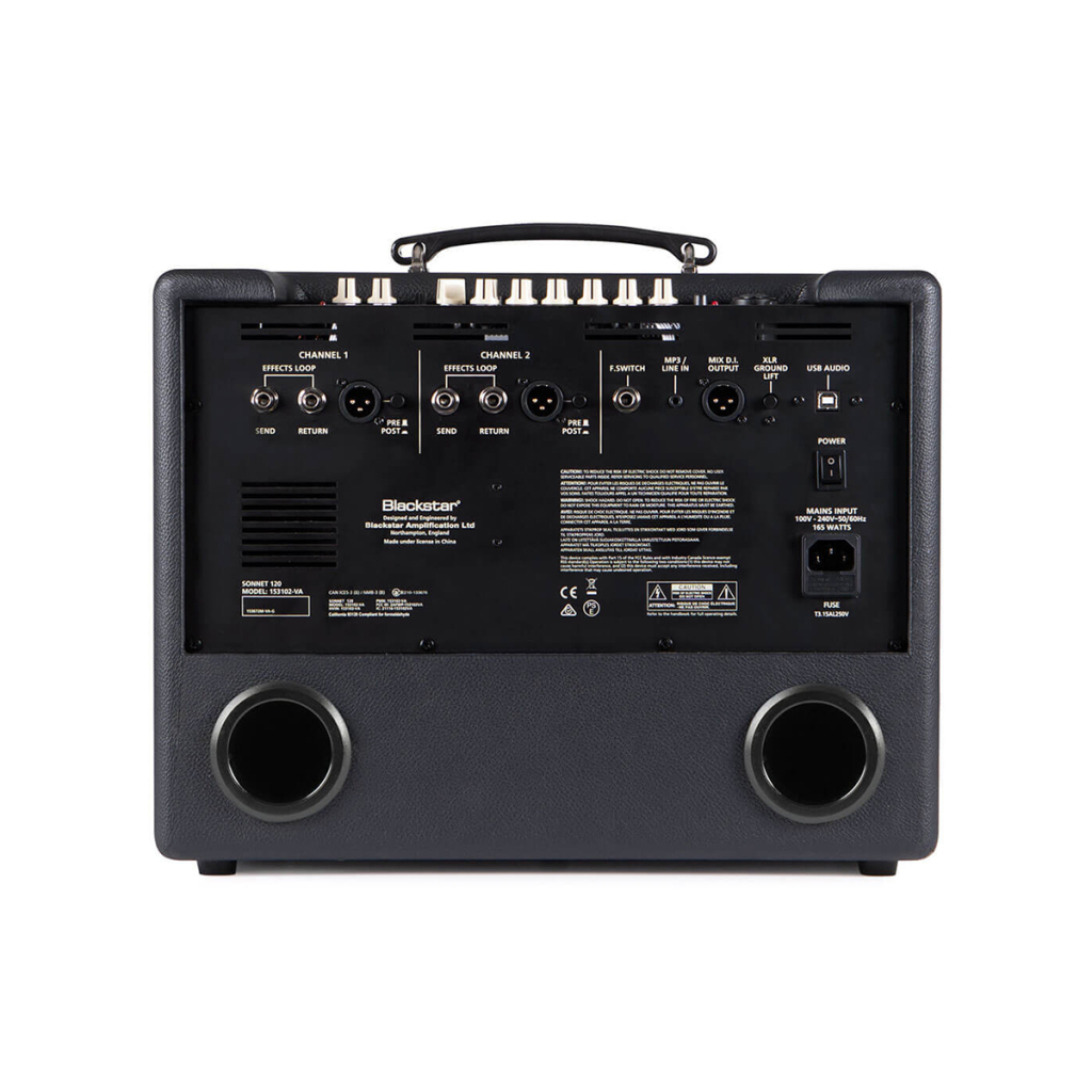 Комбопідсилювач Blackstar Sonnet 120 Acoustic Black (301040) - зображення 3