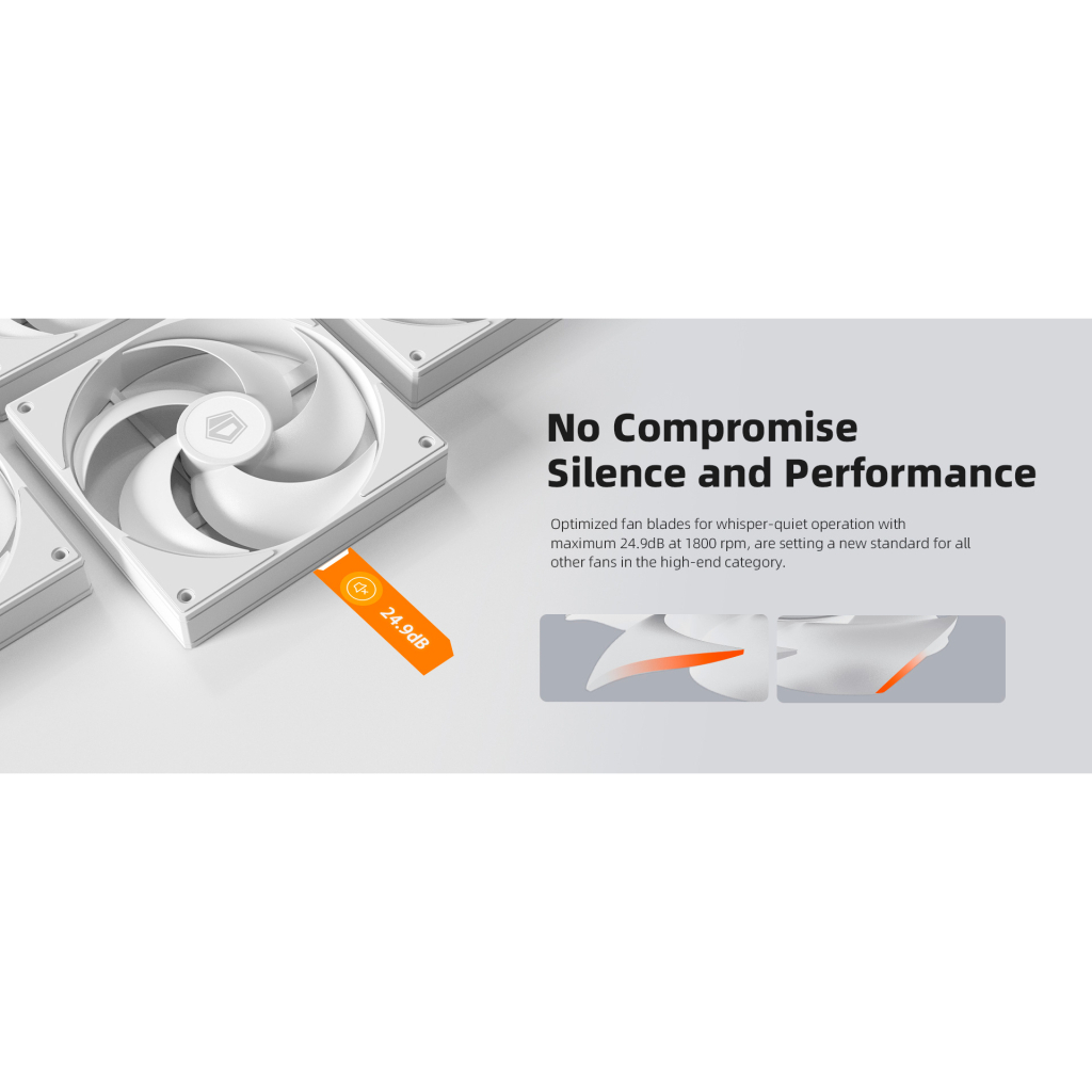 Кулер до корпусу ID-Cooling Вентилятор ID-Cooling AS-140-W Duet White (AS-140-W DUET) - зображення 8