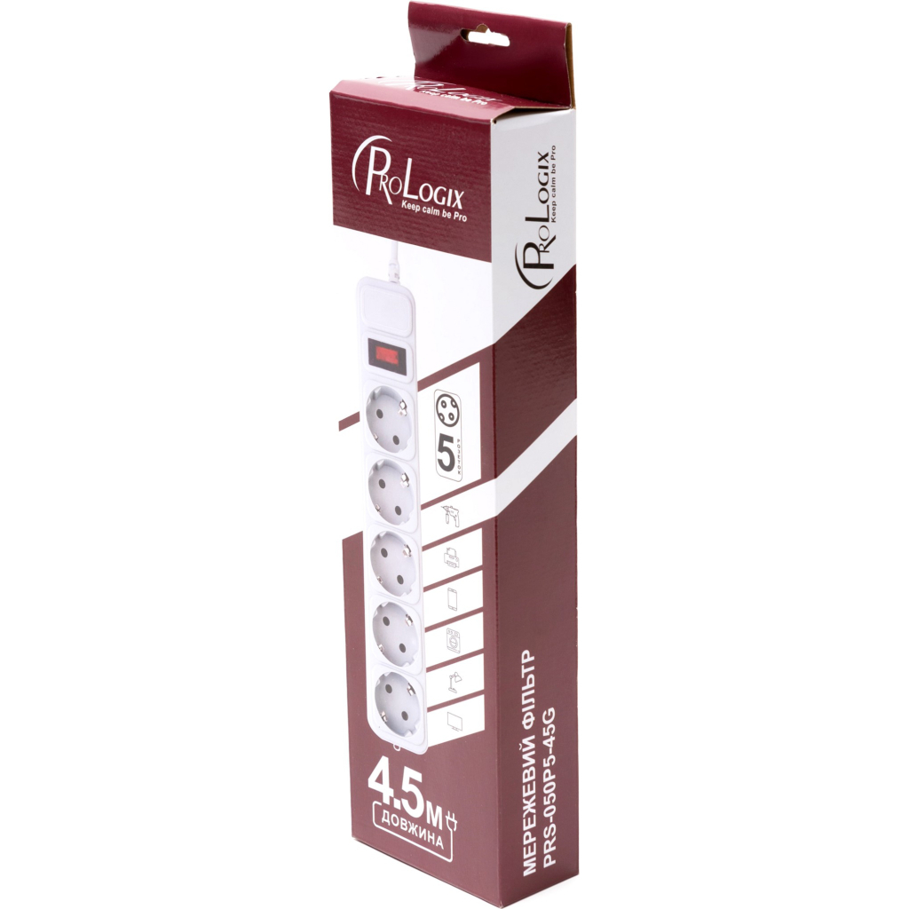 Мережевий фільтр живлення Prologix PRS-050P5-45G - зображення 3