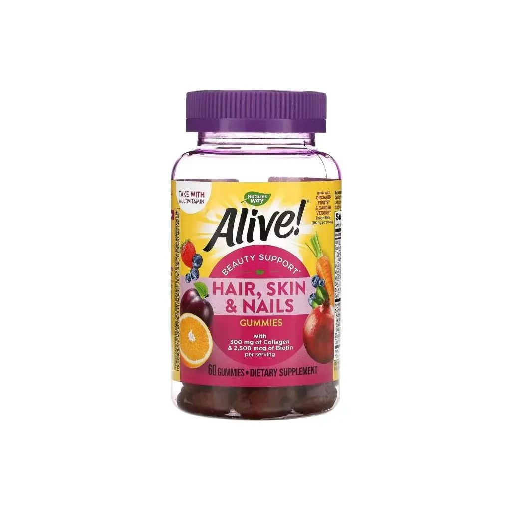 Вітамінно-мінеральний комплекс Nature's Way Краса Волосся, шкіри та нігтів з колагеном та біотином, (NWY-11973) - изображение 1