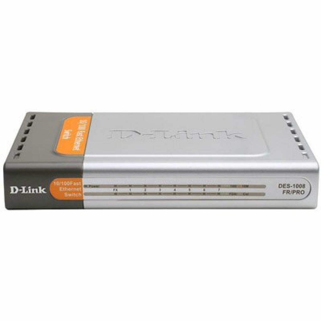 Комутатор мережевий D-Link DES-1008FR/PRO - зображення 1