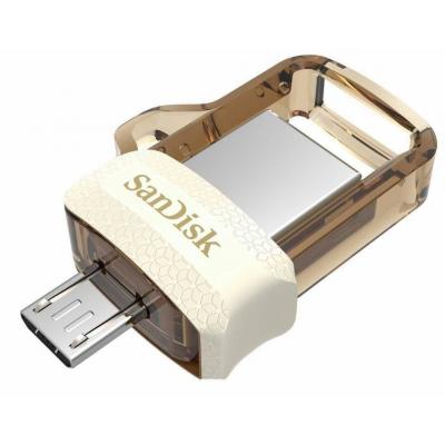 USB флеш накопичувач SanDisk 64GB Ultra Dual Drive m3.0 White-Gold USB 3.0/OTG (SDDD3-064G-G46GW) - зображення 1