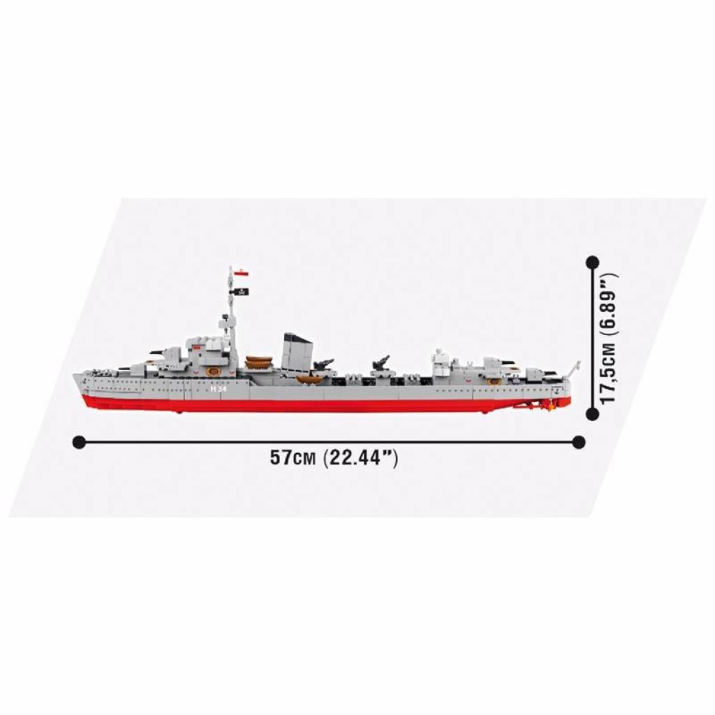 Конструктор Cobi World Of Warships Есмінець Блискавиця 680 деталей (COBI-3080) (5902251030803) - зображення 3
