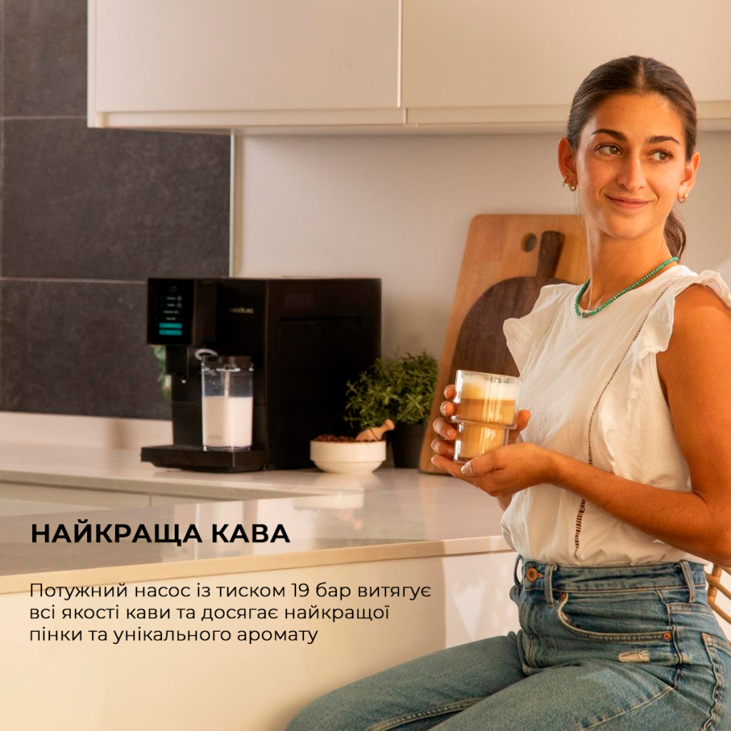 Кавомашина Cecotec Cremmaet Compactccino Black/Silver (A01 EU01 105455) - зображення 4