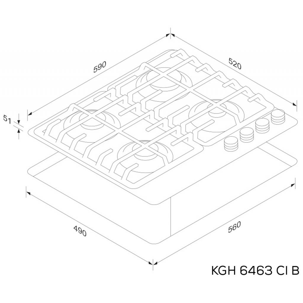 Варочна поверхня Kernau KGH 6463 CI B - зображення 2