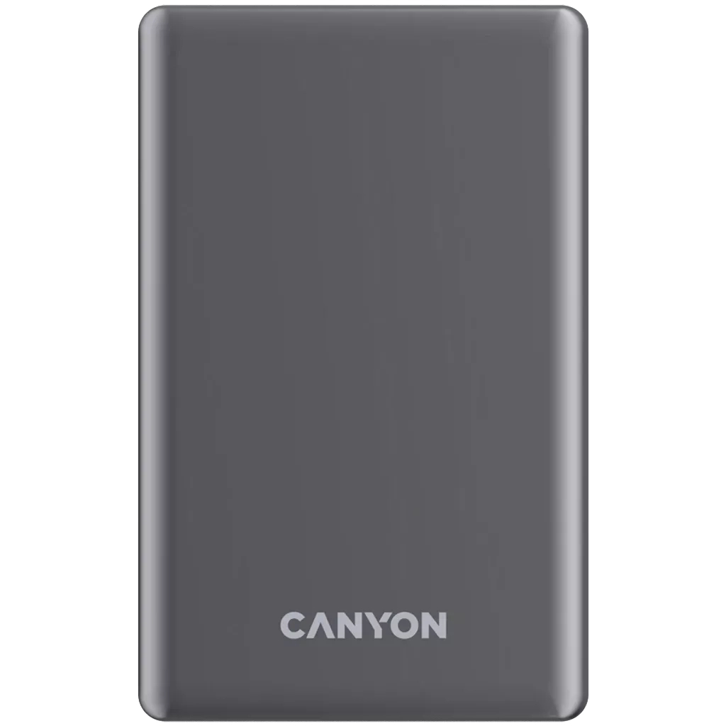 Батарея універсальна Canyon 5000mAh OnPower 505 slim Magsafe PD/20W Dark Grey (CNS-CPB505DG) - зображення 1