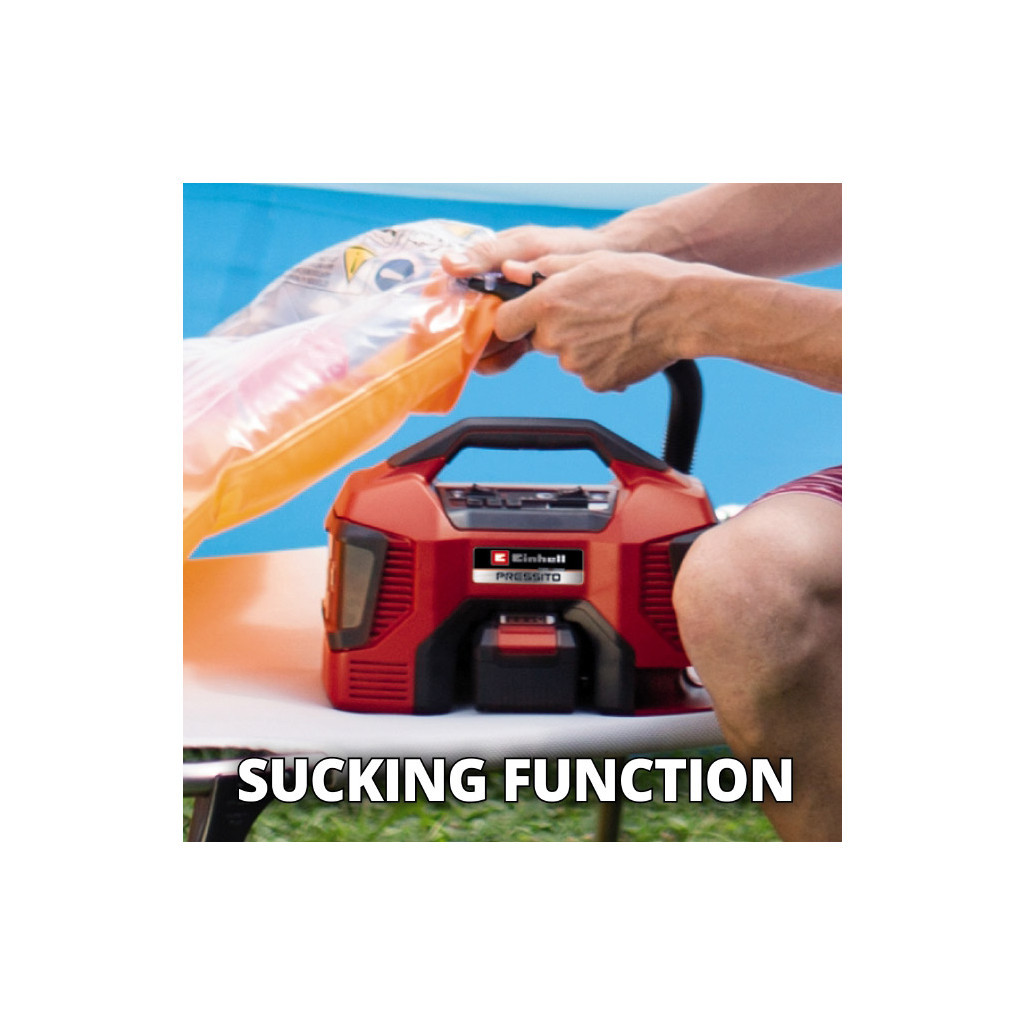 Автомобільний компресор Einhell PRESSITO 18/21, 18В, PXC (без АКБ і ЗП) (4020467) - изображение 12