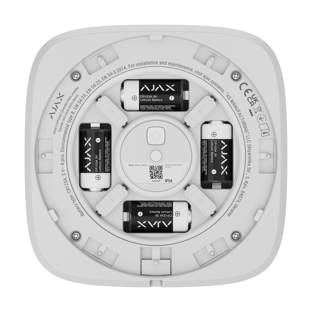 Сирена Ajax EN54 FireProtect Sounder white - зображення 2
