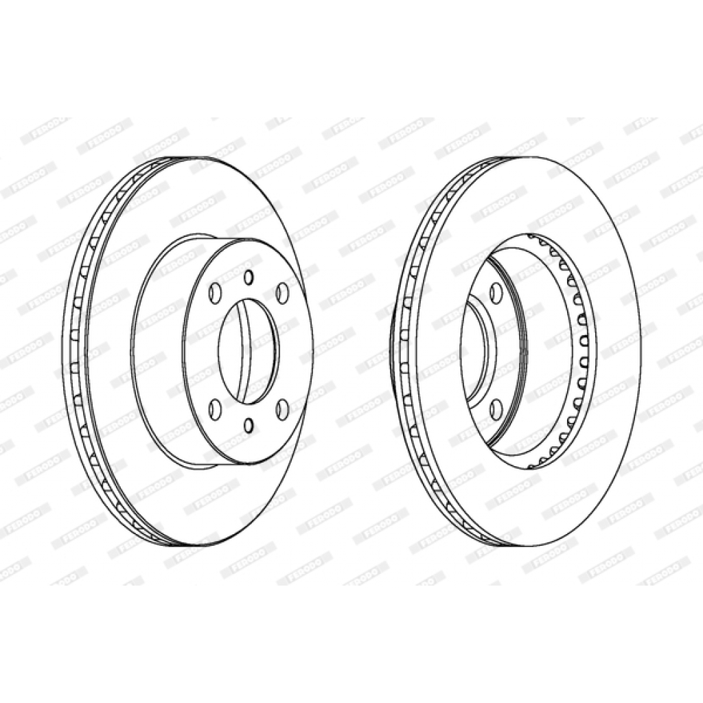 Гальмівний диск FERODO DDF1005C - зображення 1