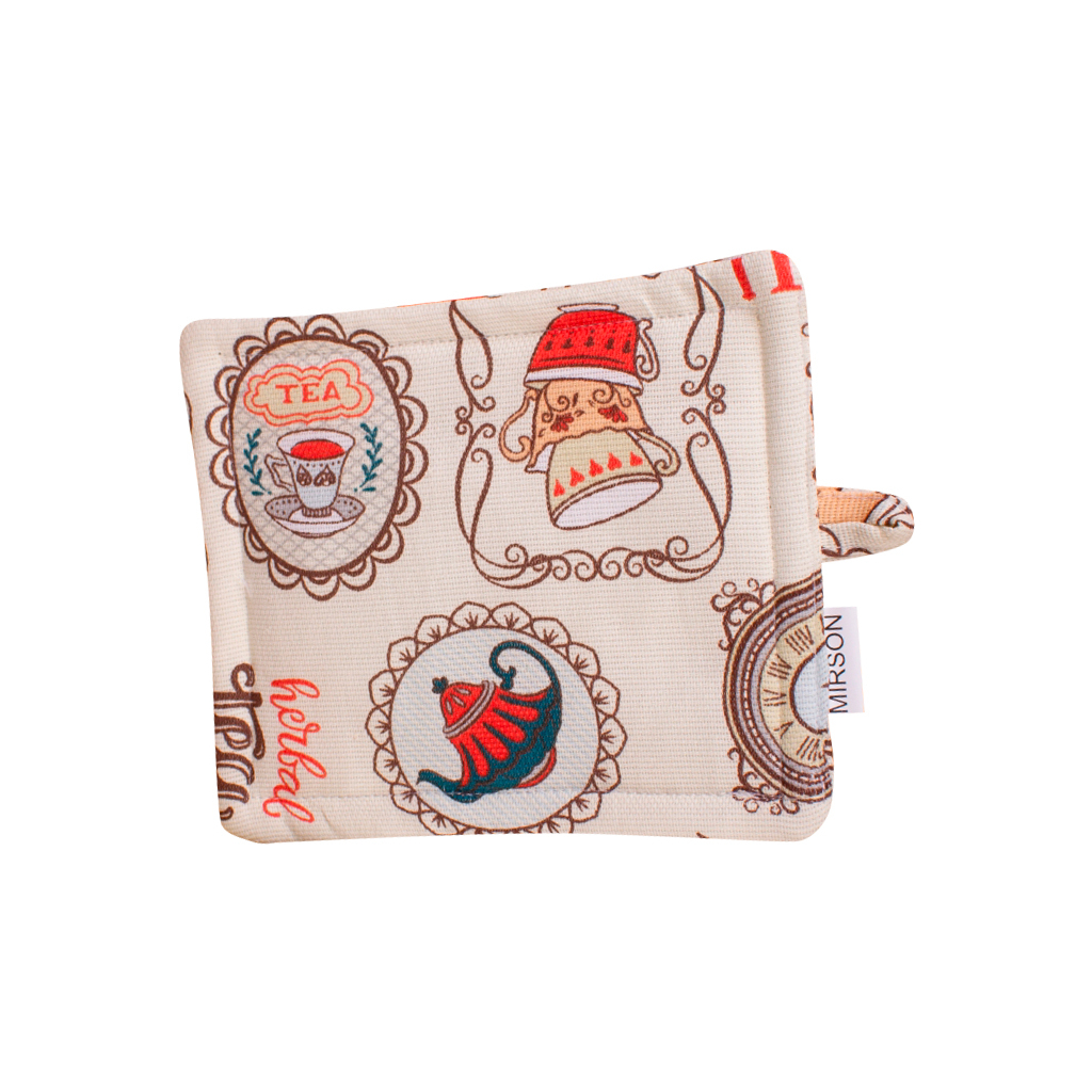 Кухонна прихватка MirSon рогожа/напівпанама №218 - Cream services (2200006754497) - зображення 1