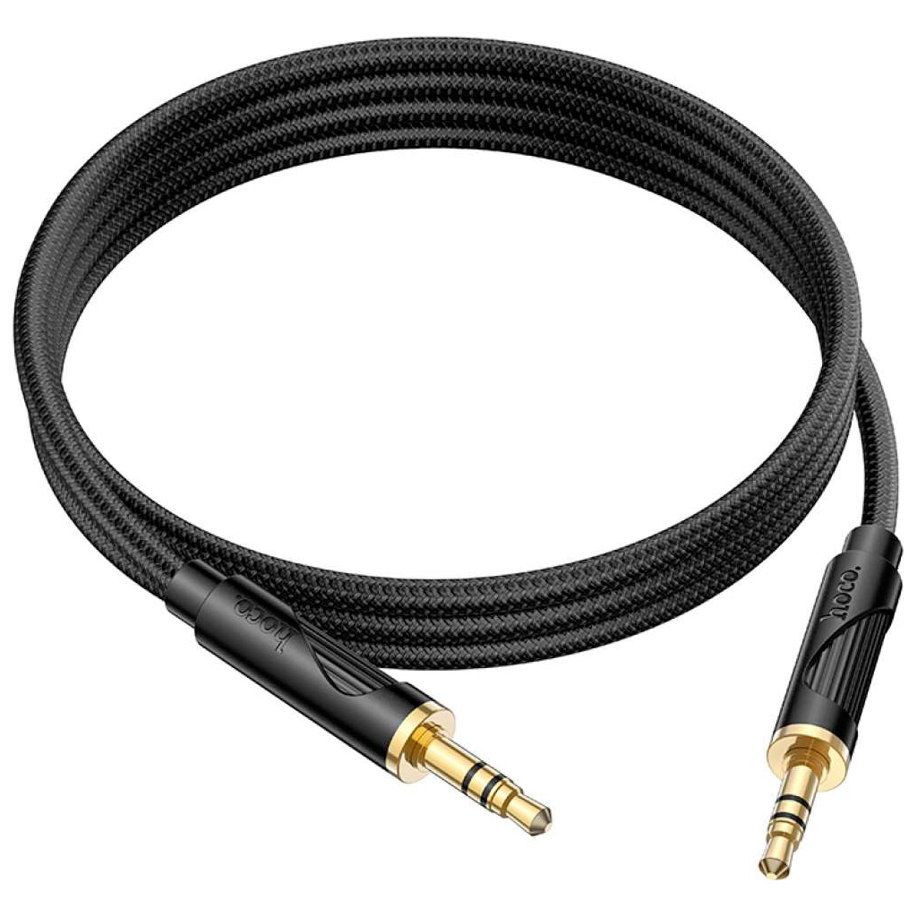 Кабель мультимедійний 3.5mm M to 3.5mm M 1.0m Black HOCO (6942007625463) - зображення 1