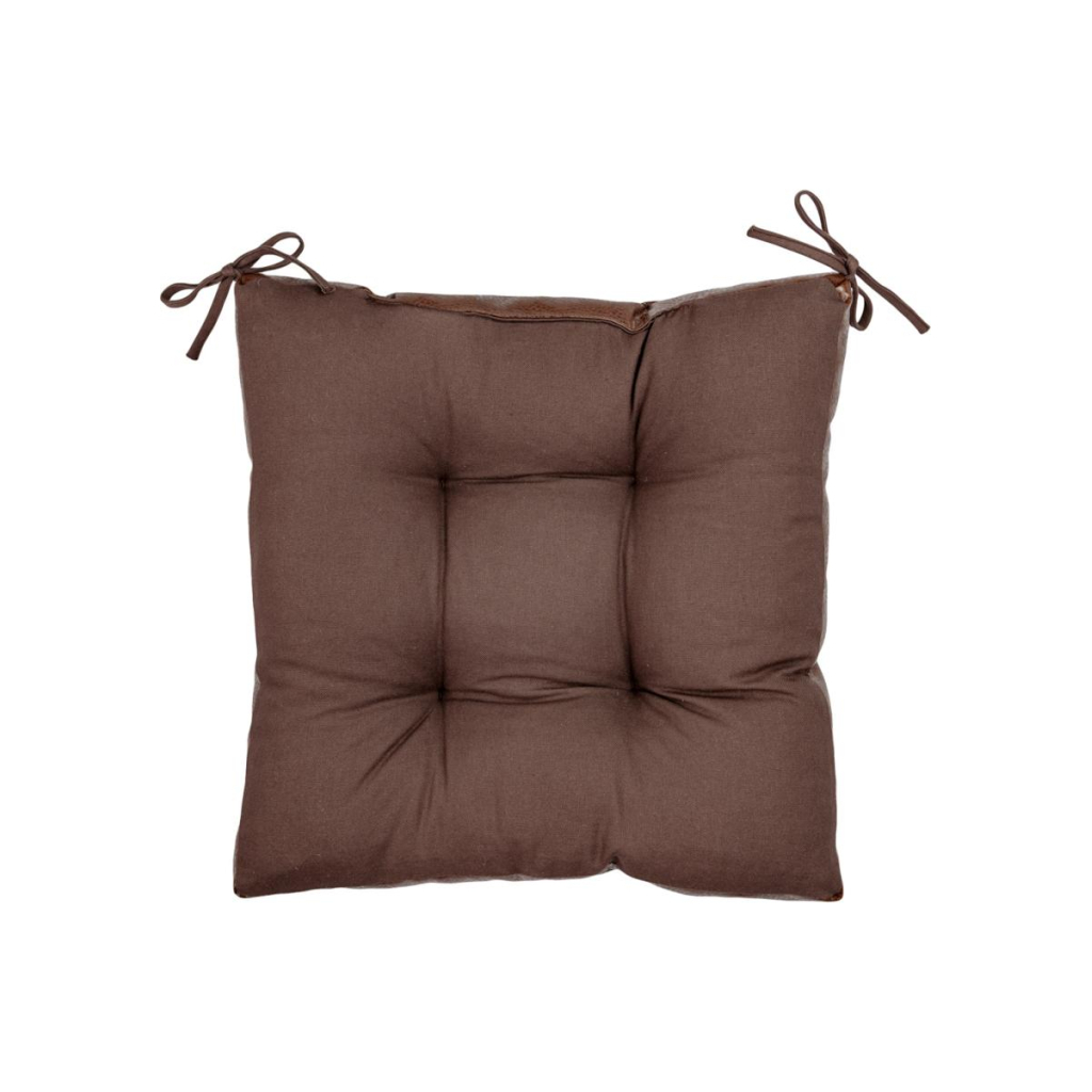 Подушка на стілець Прованс з екошкіри Коричнева 40х40 (034073) - зображення 2