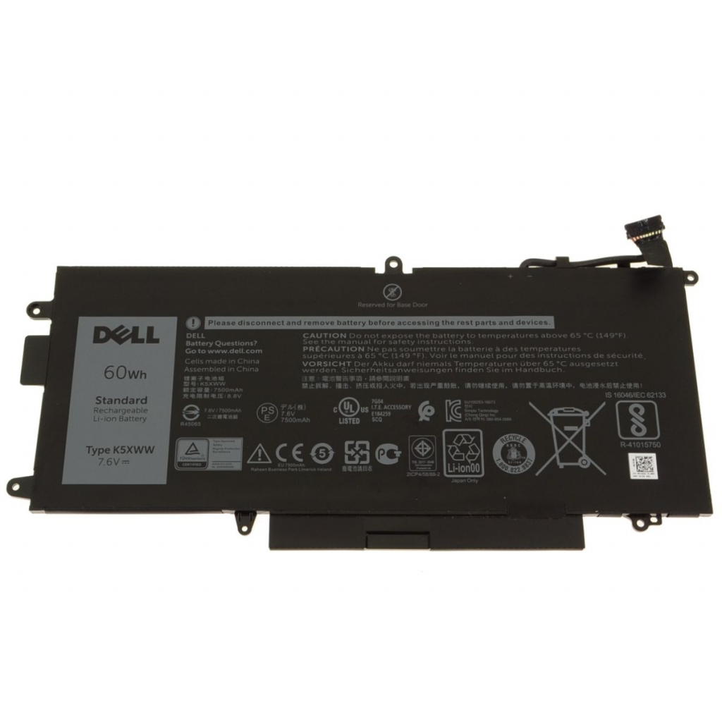 Акумулятор до ноутбука Dell Latitude 7390 K5XWW, 7500mAh (60Wh), 4cell, 7.6V, Li-ion (A47682) - зображення 1