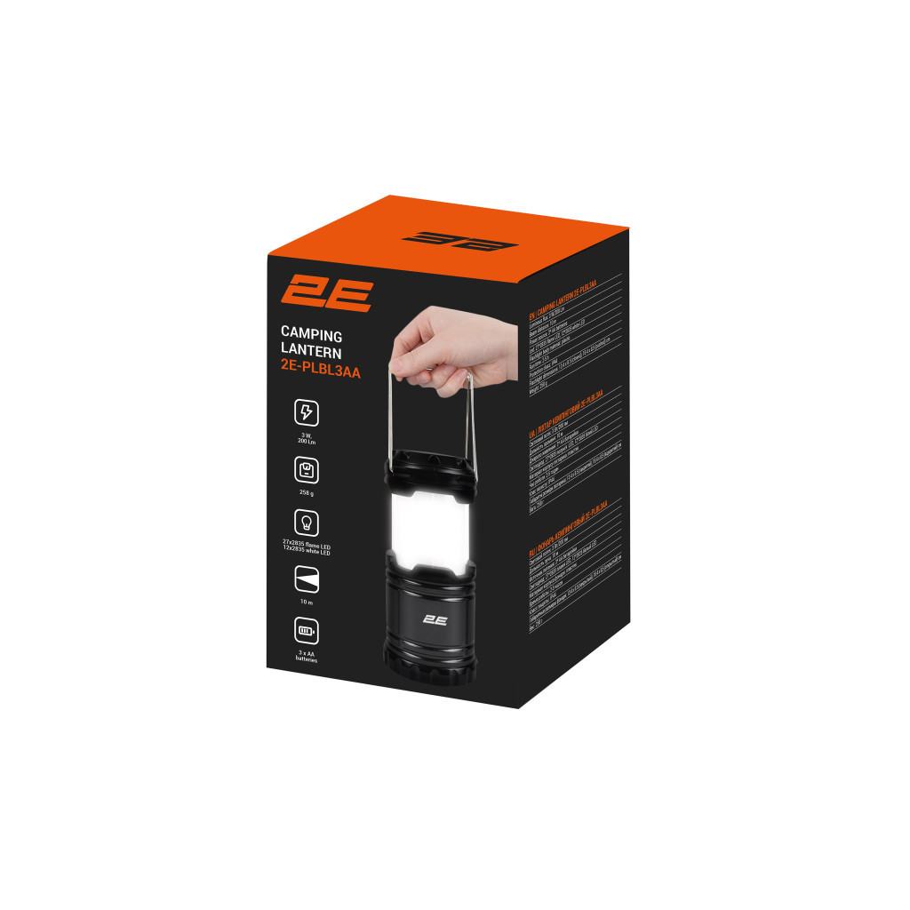 Ліхтар 2E Flame AAx3 150лм 3Вт складний LED IP44 (2E-PLBL3AA) - зображення 12