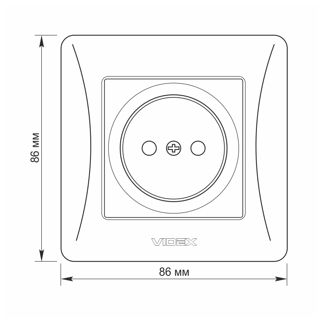 Розетка Videx BINERA 1ая черн (VF-BNSK1-BG) - зображення 6