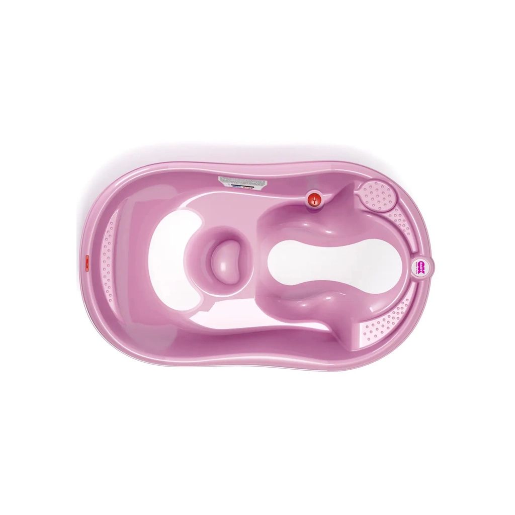 Ванночка Ok Baby Onda Evolution з анатомічною гіркою та термодатчиком, рожевий (38081400) - зображення 2