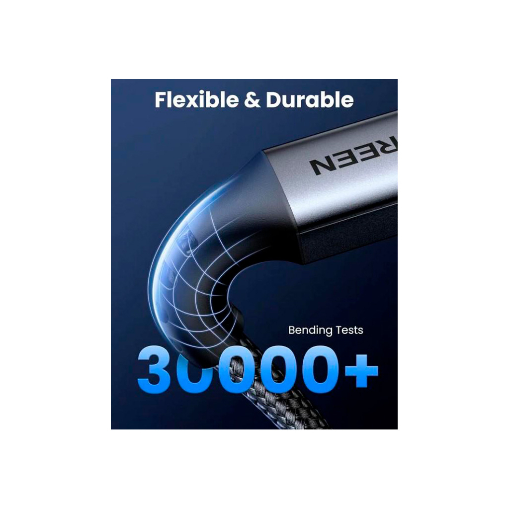 Дата кабель USB-C to USB-C 2.0m US567 black/gray Ugreen (15374) - зображення 3