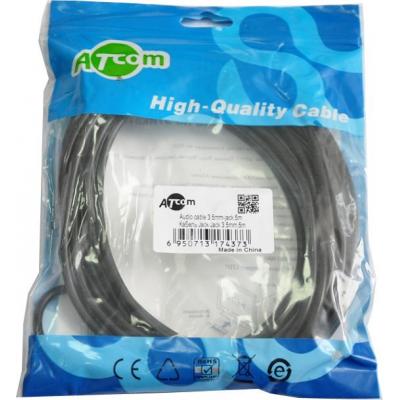 Кабель мультимедійний 3.5mm M to 3.5mm M 5.0m Atcom (17437) - зображення 2